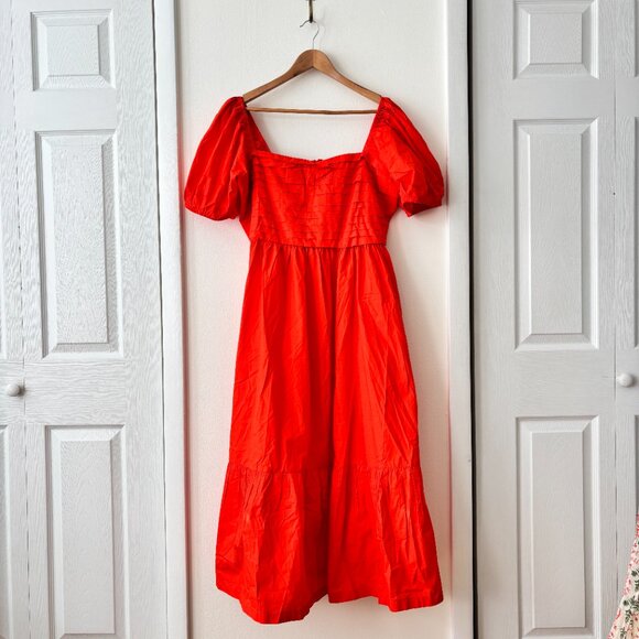 Quince 100% Organic Cotton Ruched Midi Dress - Picture 2 of 8